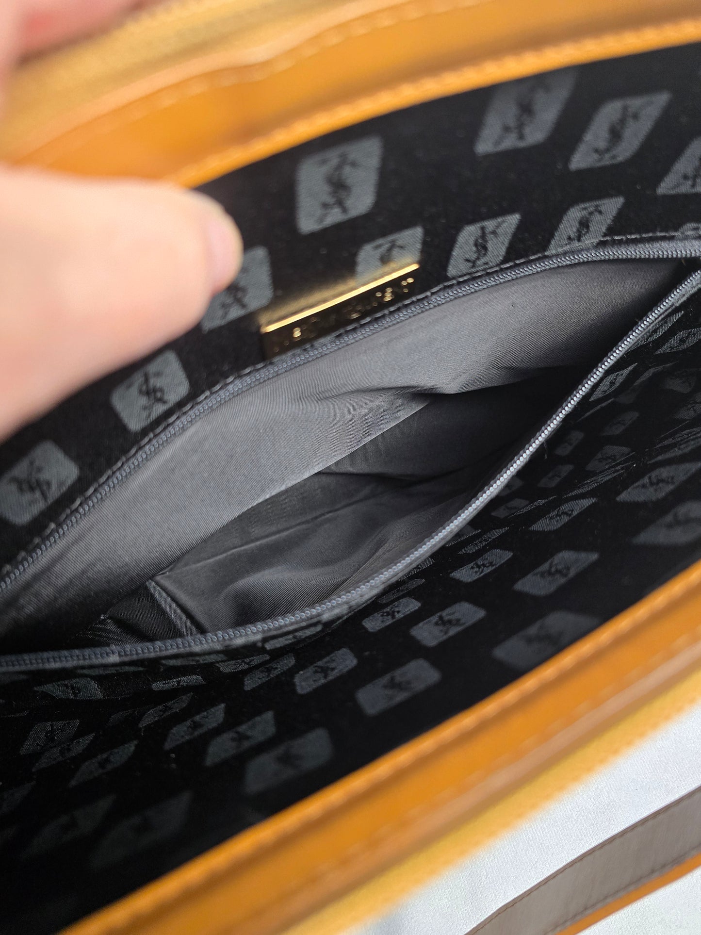 YSL Black and Tan Vintage Tote