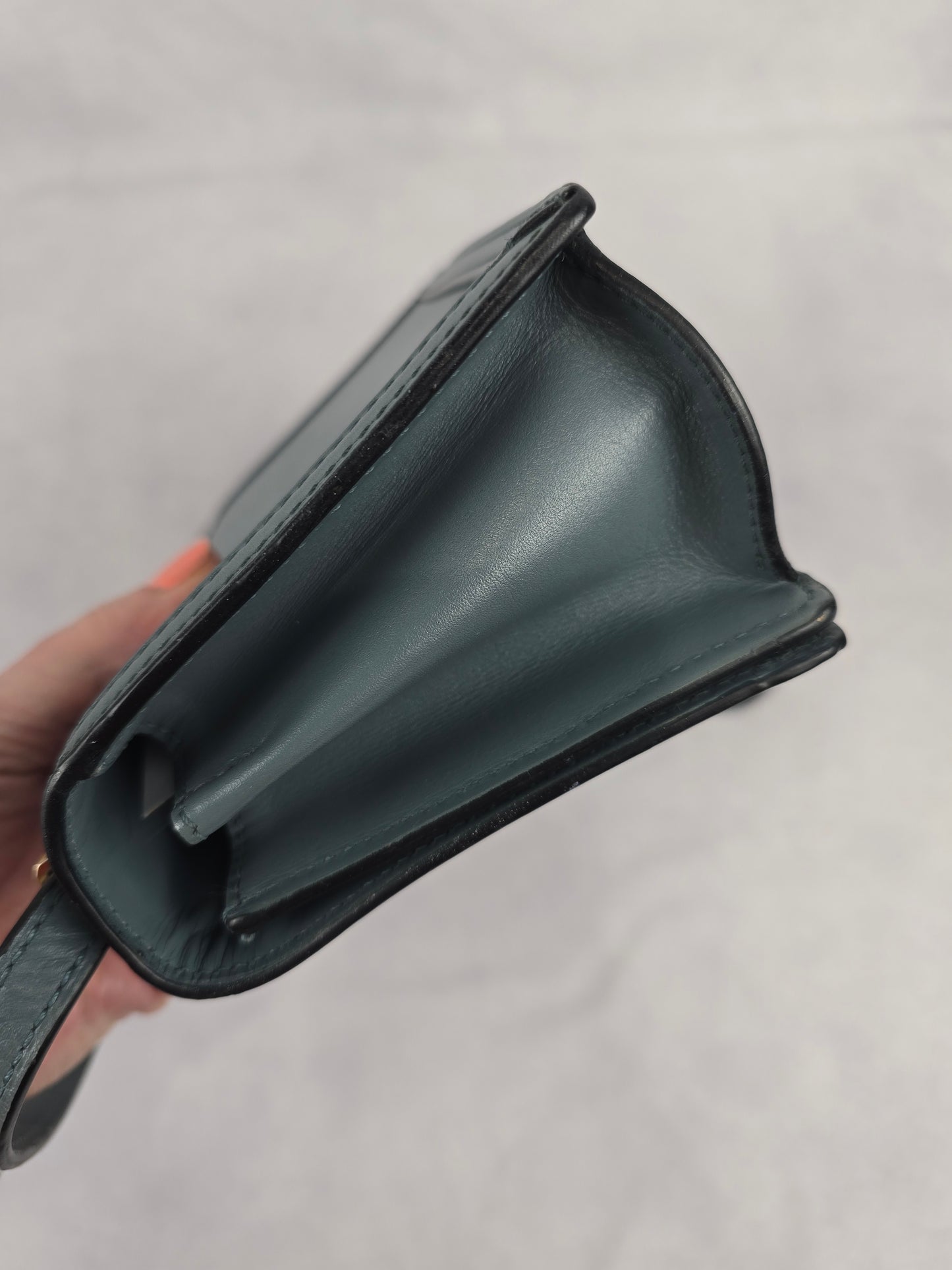 Loewe Small Barcelona in Stone Blue Leather
