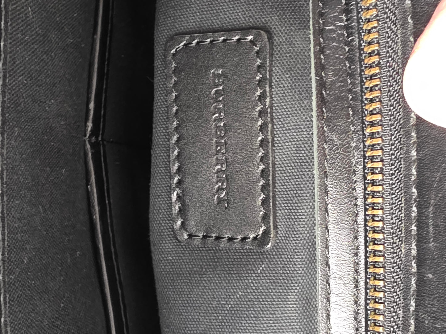 Burberry Nova Check 2-Way Shoulder Tote Bag – Black Canvas & Leather
