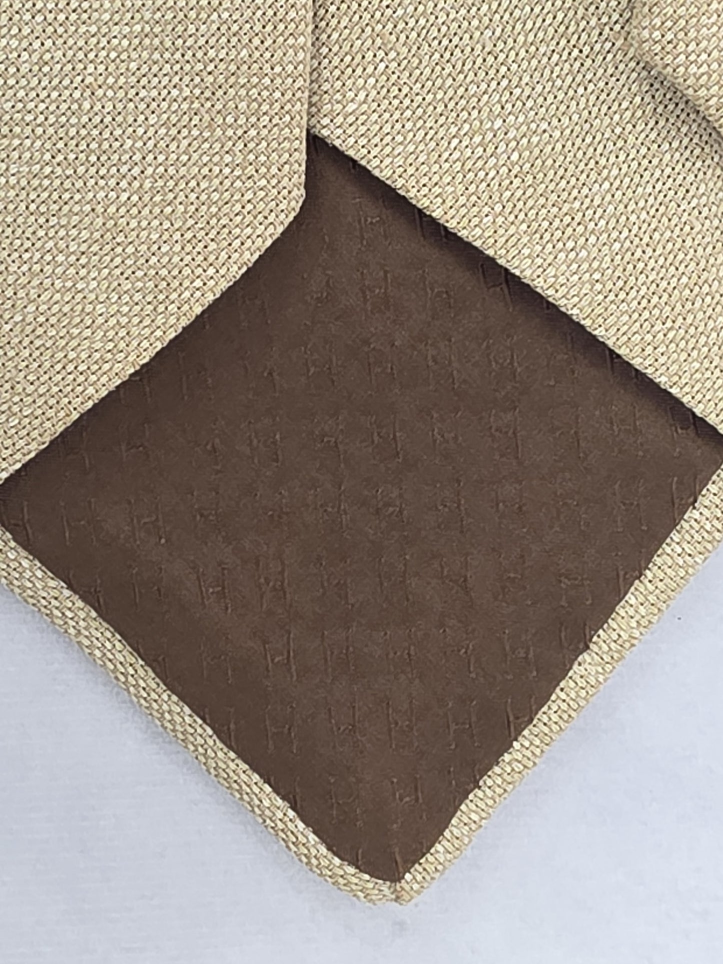 Hermès Linen Tie - neutral beige/sand colorway