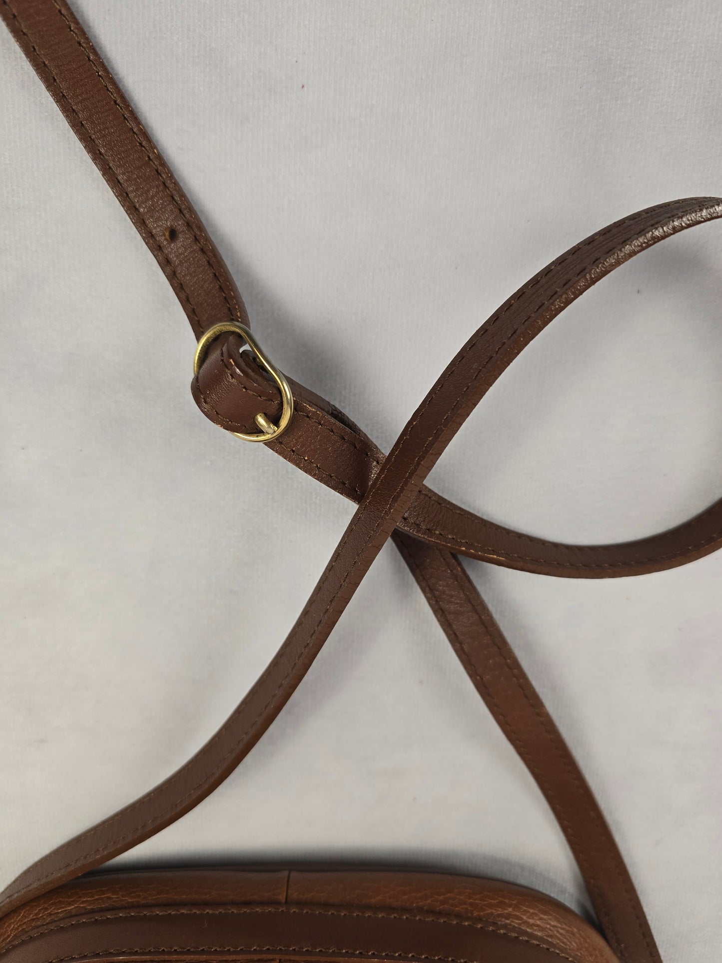 Burberry Vintage Brown Leather Pebbled Crossbody