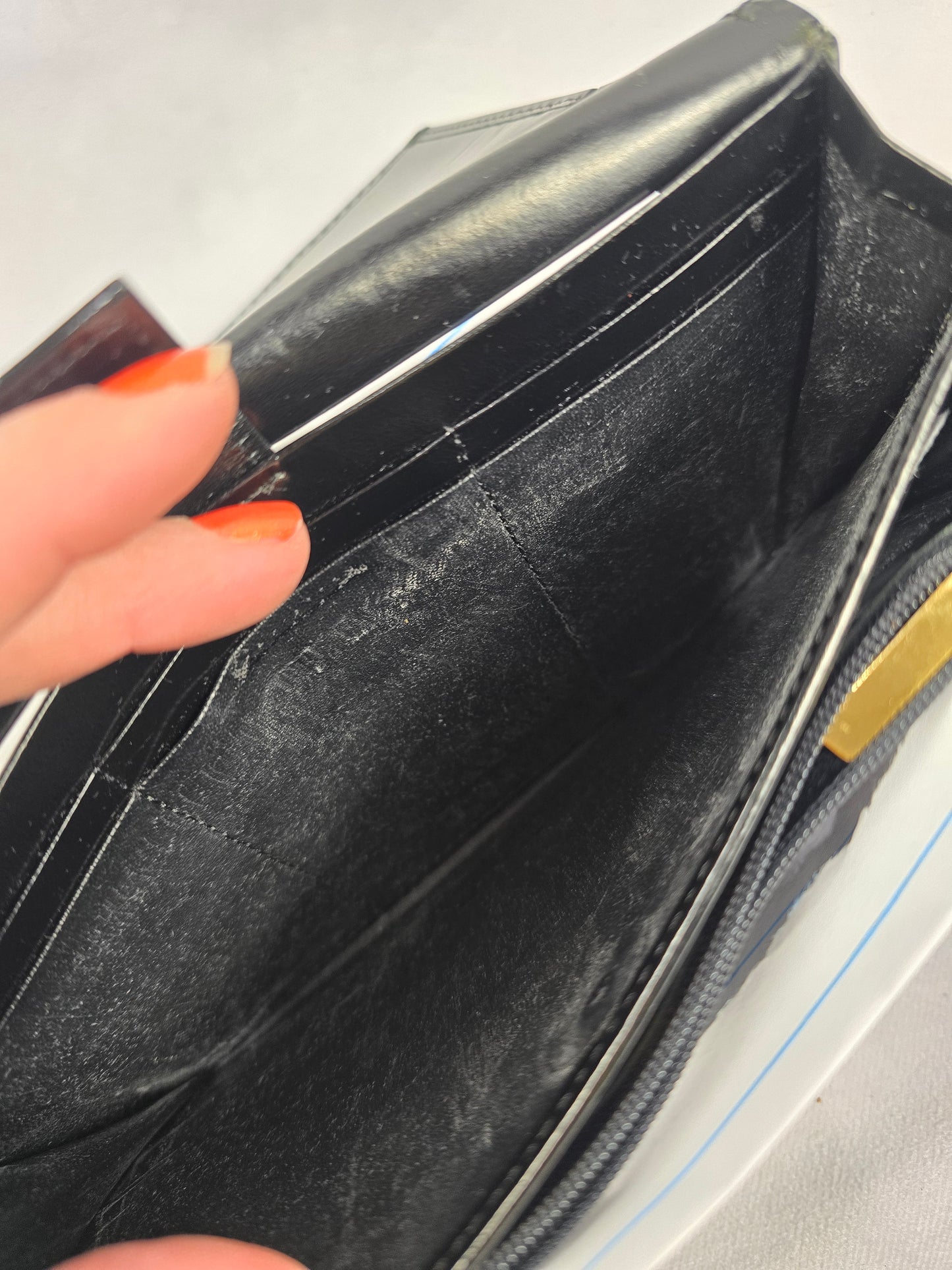 Givenchy Vintage Monogram Flap Long Wallet in Black