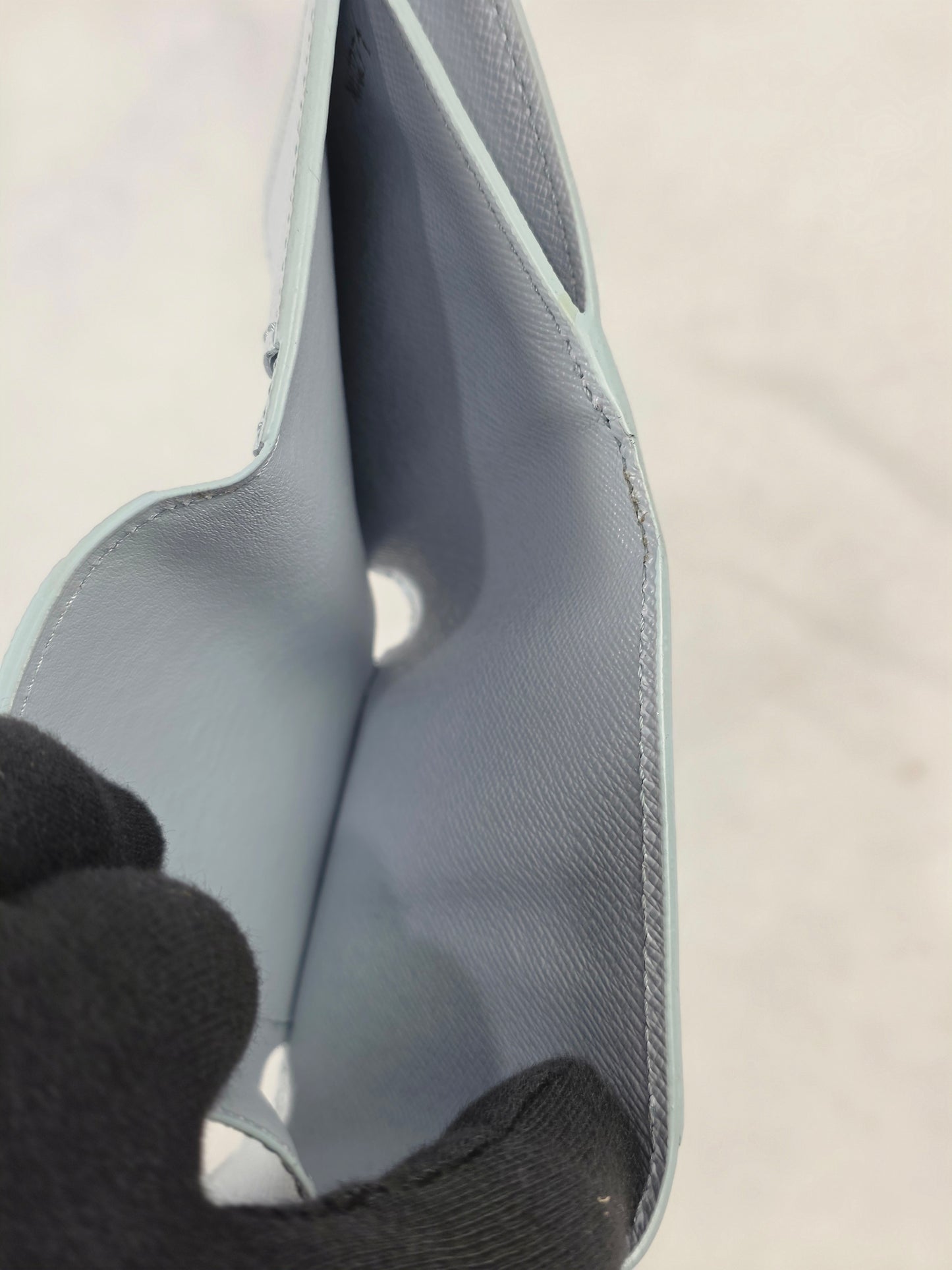 Louis Vuitton Damier Azur Canvas Zoé Wallet in Bleuet Light Blue