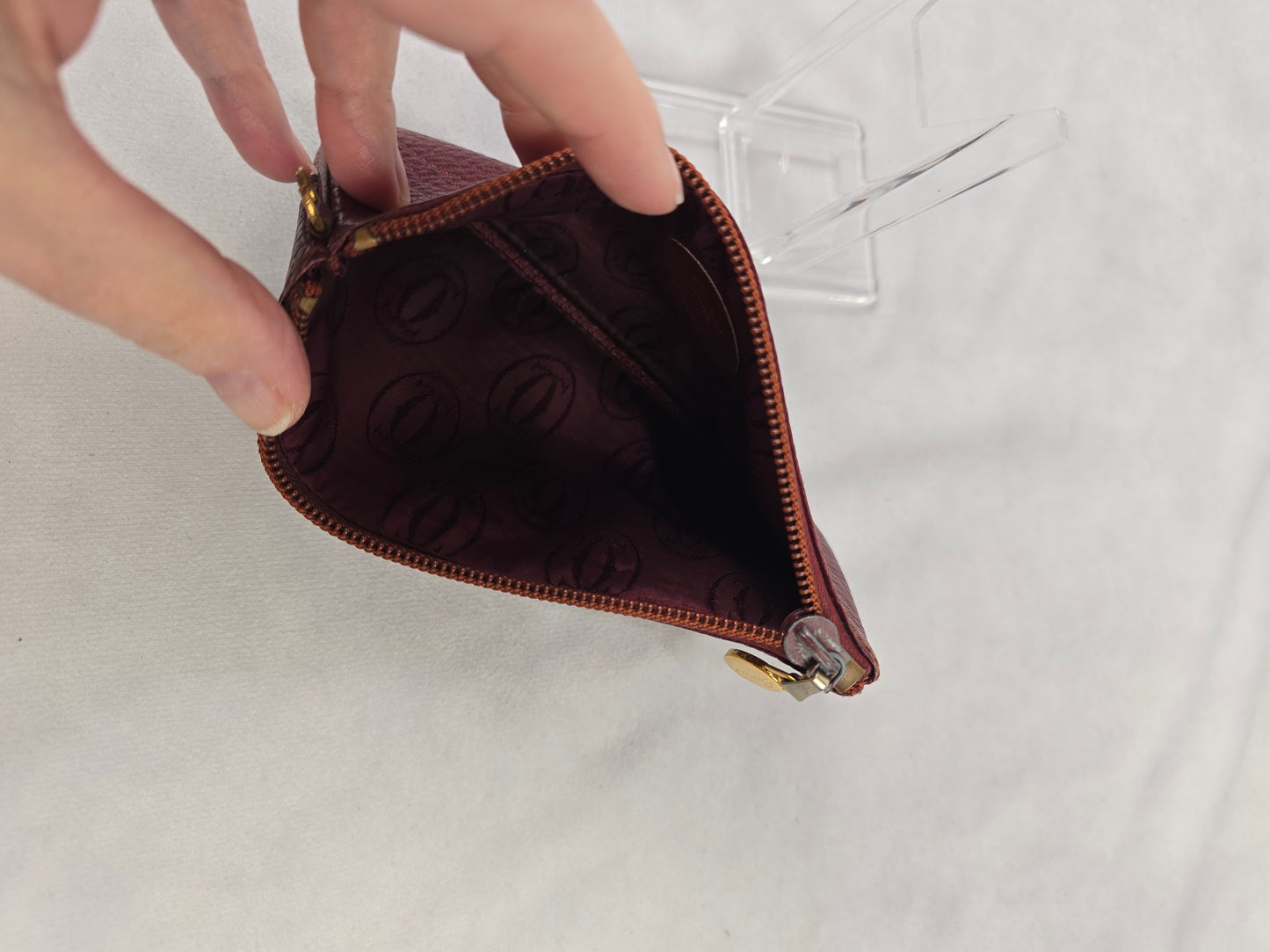 Cartier Vintage Must CC Pouch in Burgundy