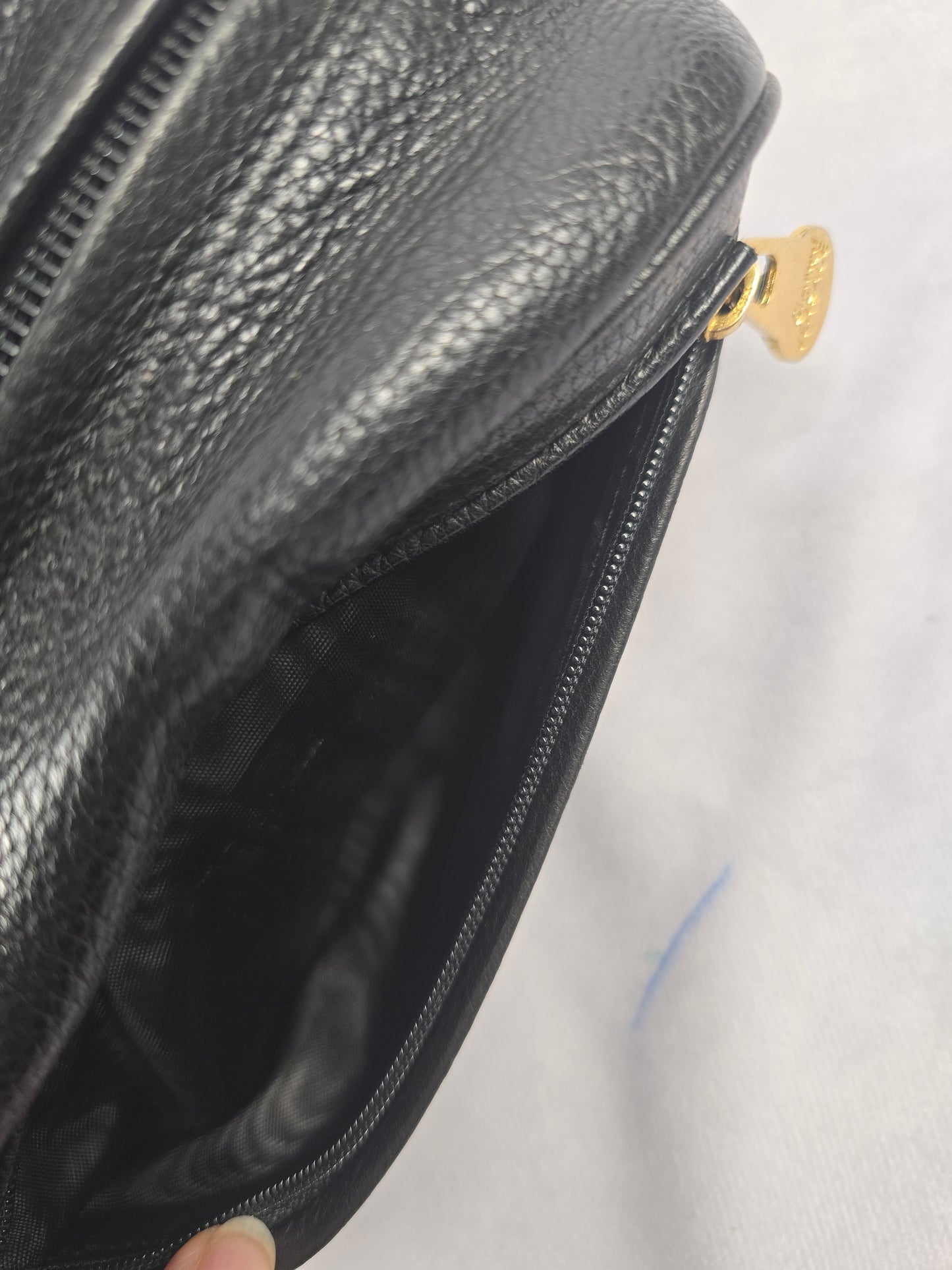 Gianni Versace Vintage Toiletry Pouch in Black Leather