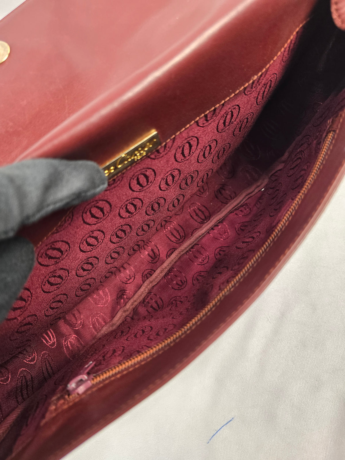 Cartier Must de Line Leather Saddle Shoulder Bag