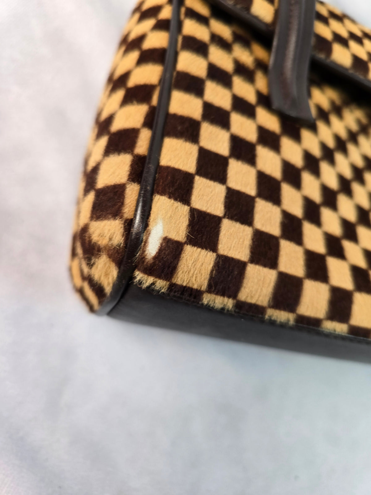 Louis Vuitton Limited Edition Ponyhair Damier Sauvage Lionne Satchel