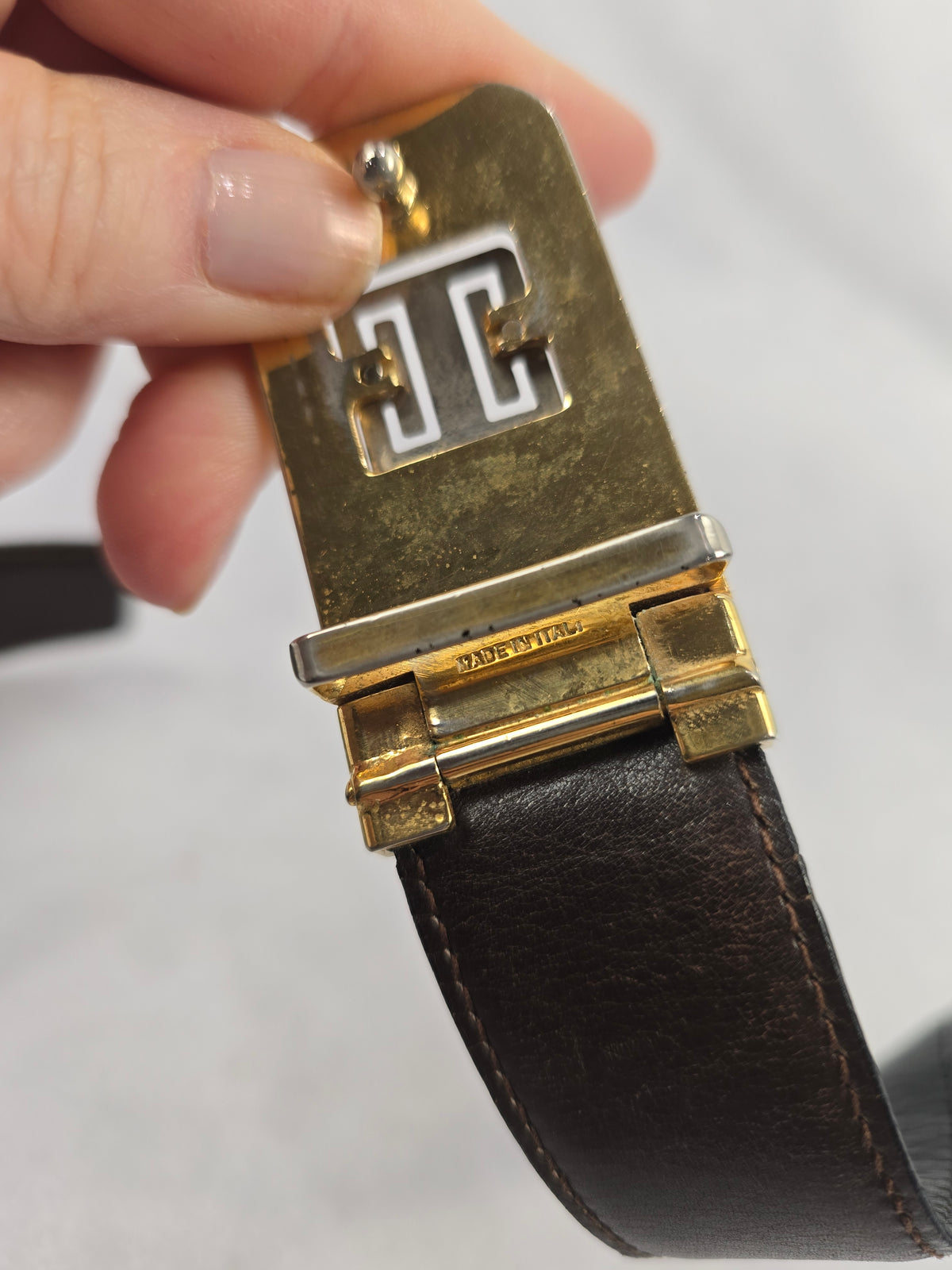 Givenchy Project Belt in Black Leather