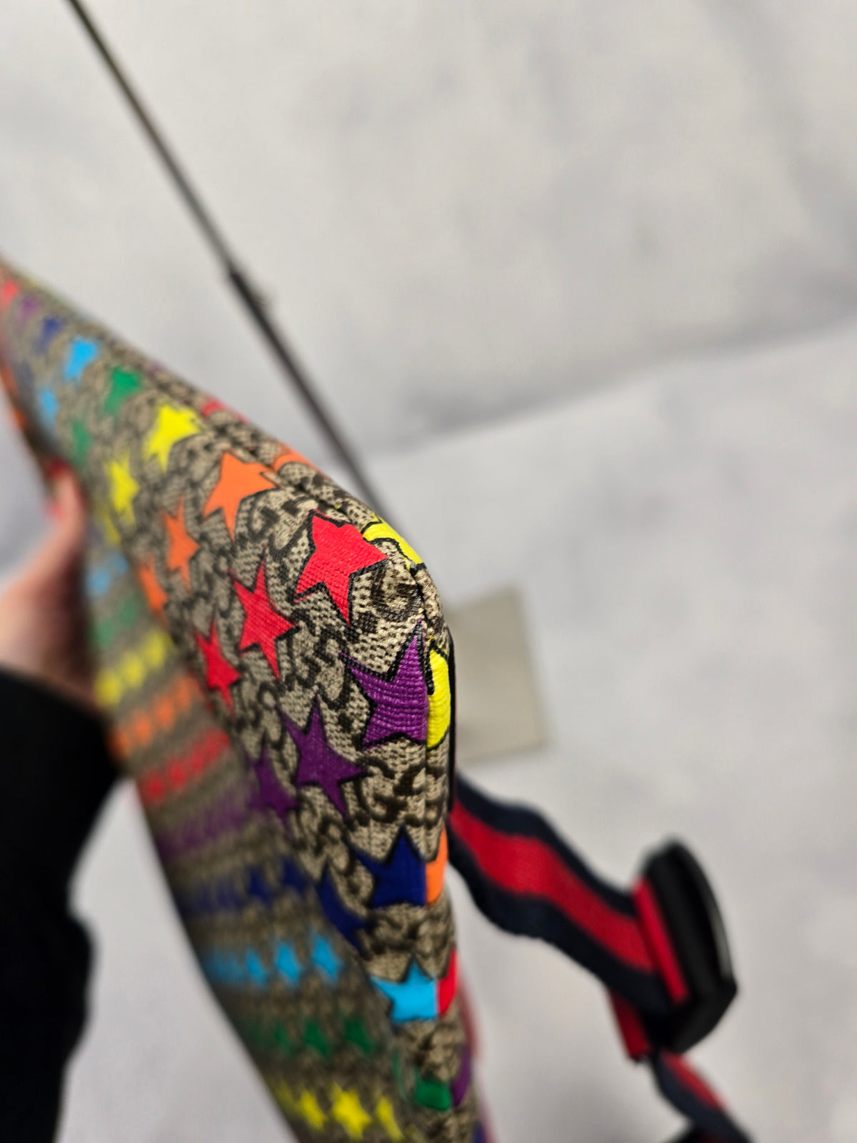 Gucci GG Supreme Rainbow Star Pint Kids Drawstring Backpack