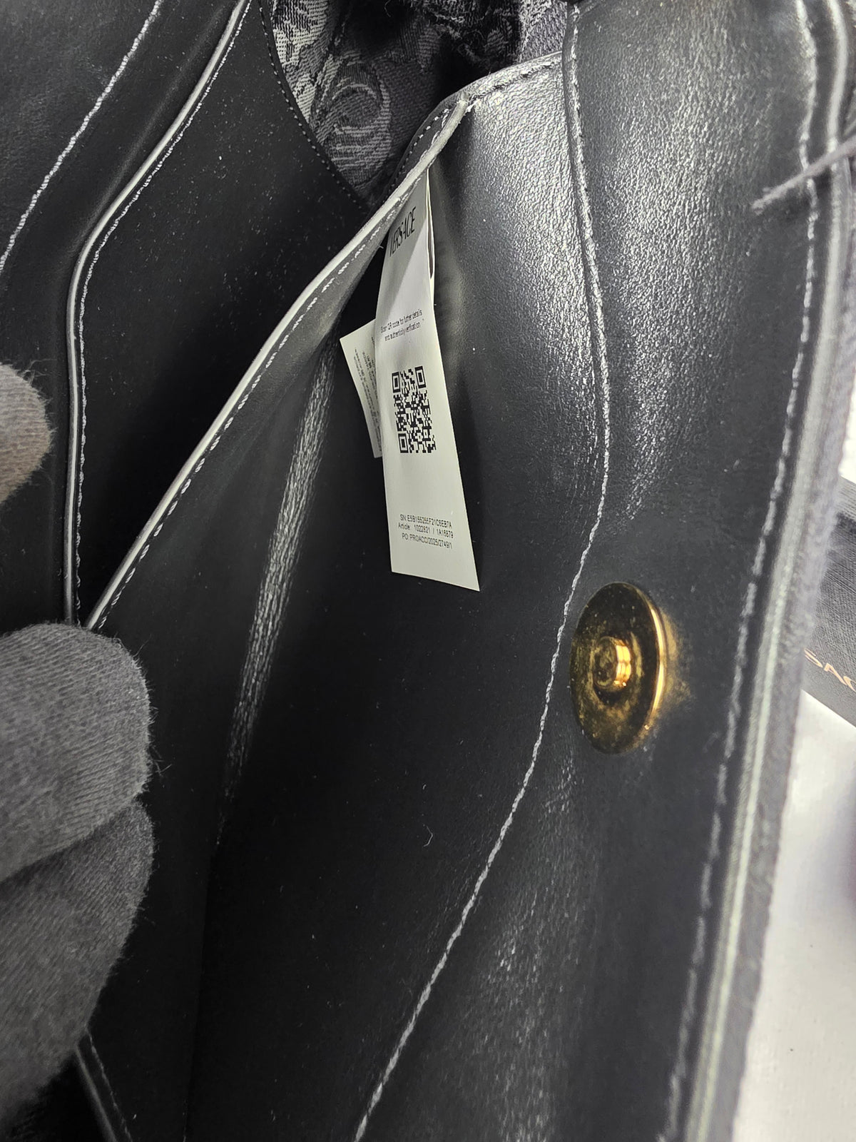 Versace La Medusa Small Barocco Jacquard Belted Tote Bag