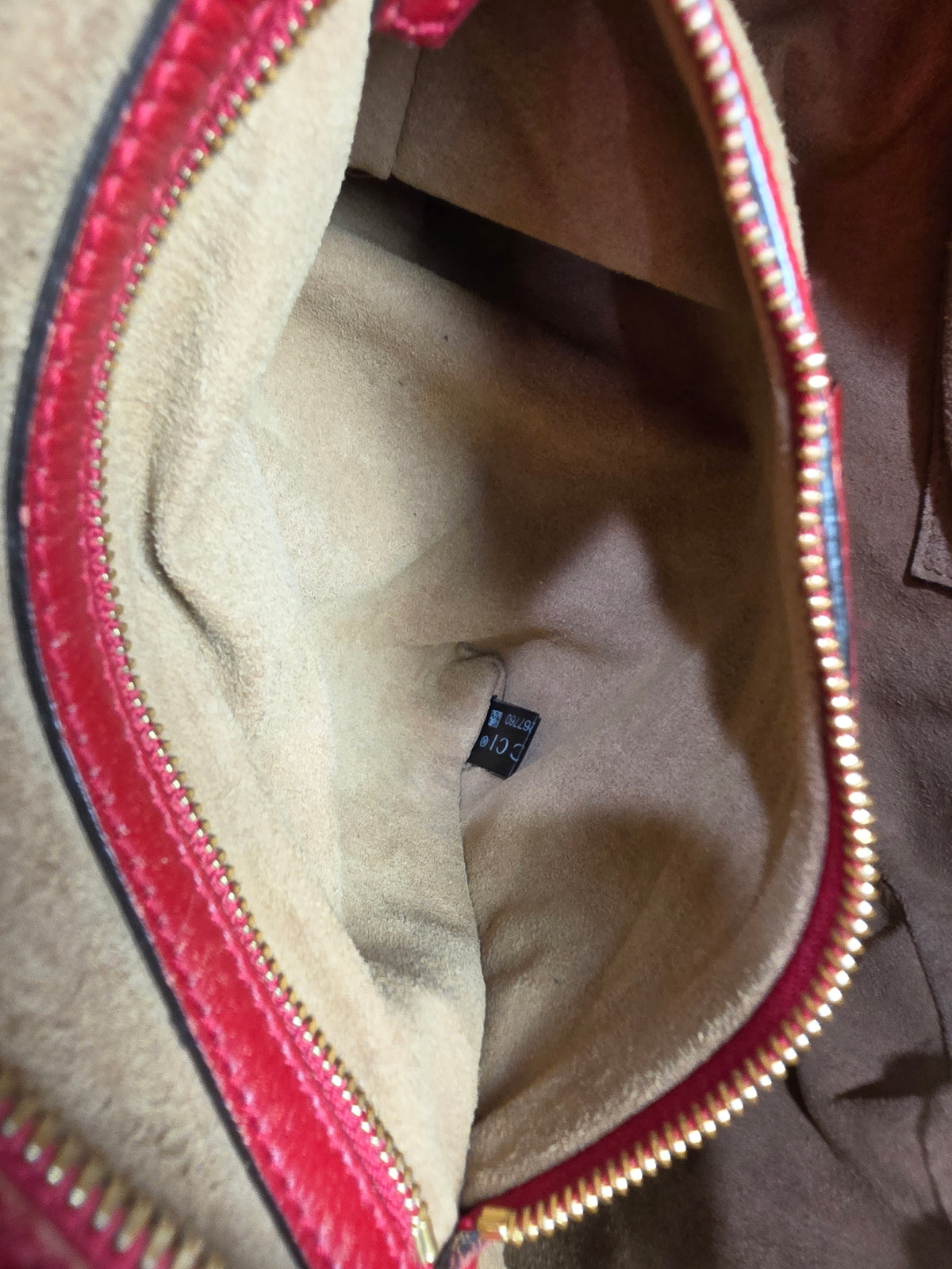 Gucci GG Supreme Tian Small Boston Bag with Burgundy Leather Trim