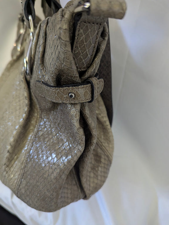 CELINE TWO TONE GREY PYTHON TWO WAY TOTE