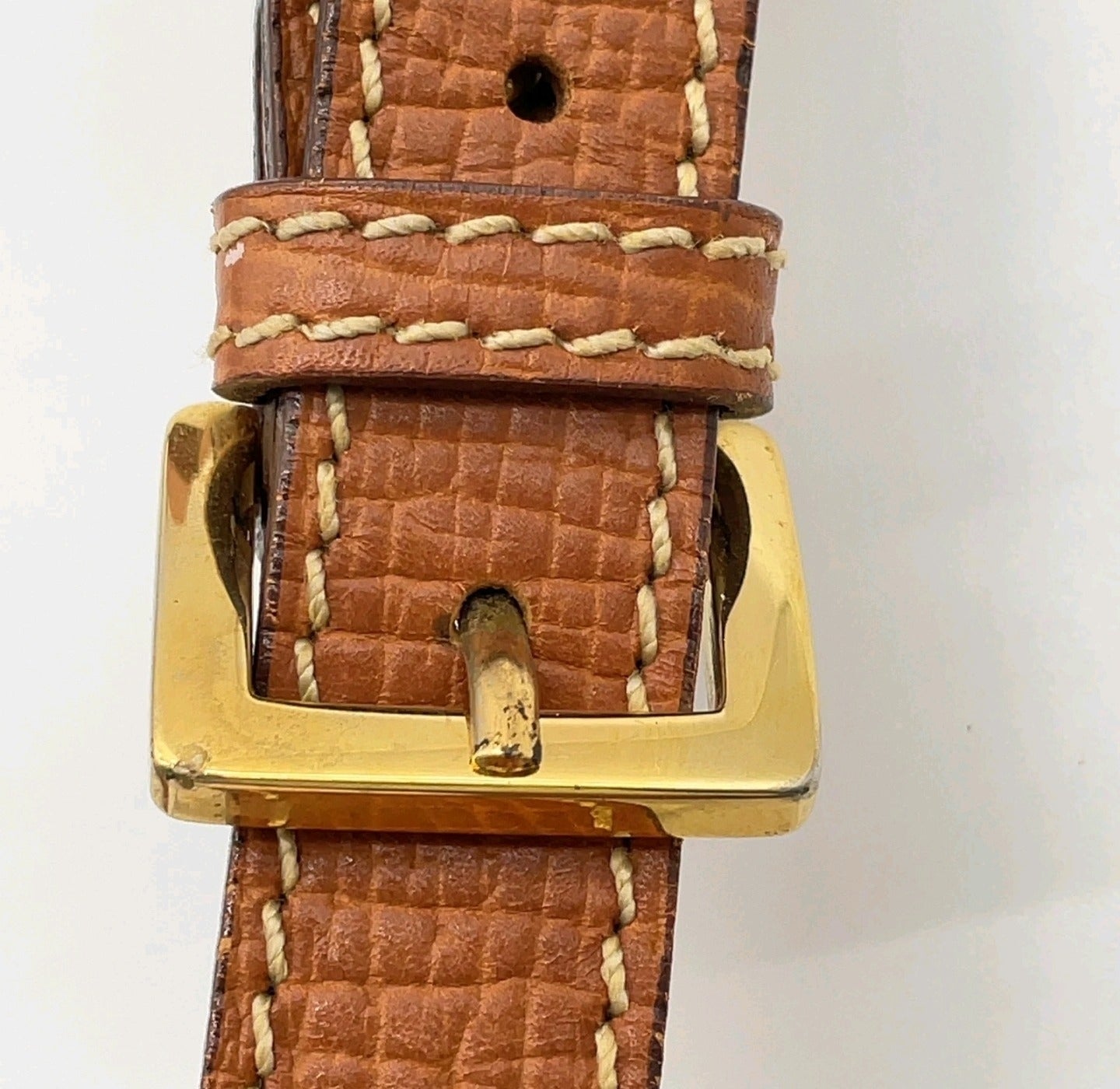 Vintage LOEWE Brown Grained Leather "Twisted Knot" Toggle 2-Way Bag