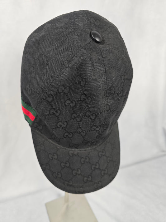 Gucci Monogram Black Baseball Cap