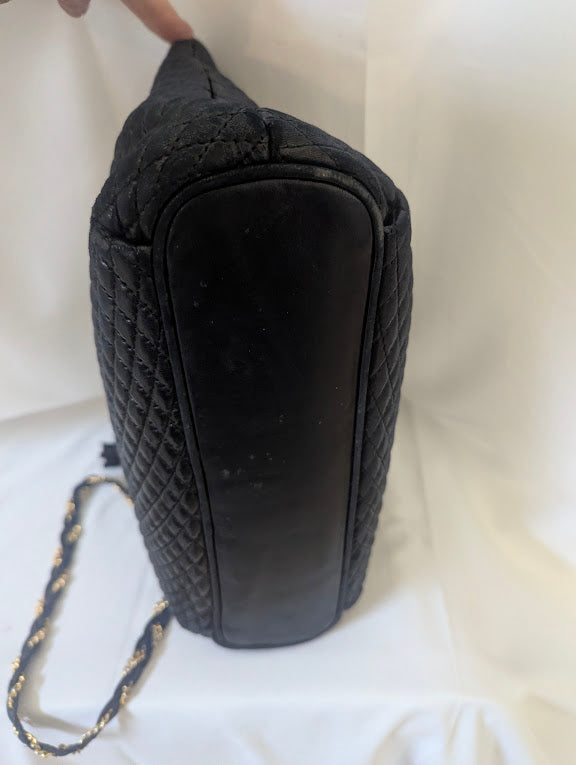 Bally Black Quilted Matelasse Shoulder Bag