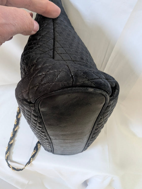 Bally Black Quilted Matelasse Shoulder Bag