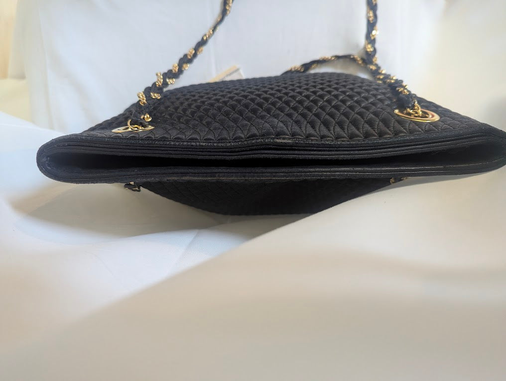 Bally Black Quilted Matelasse Shoulder Bag