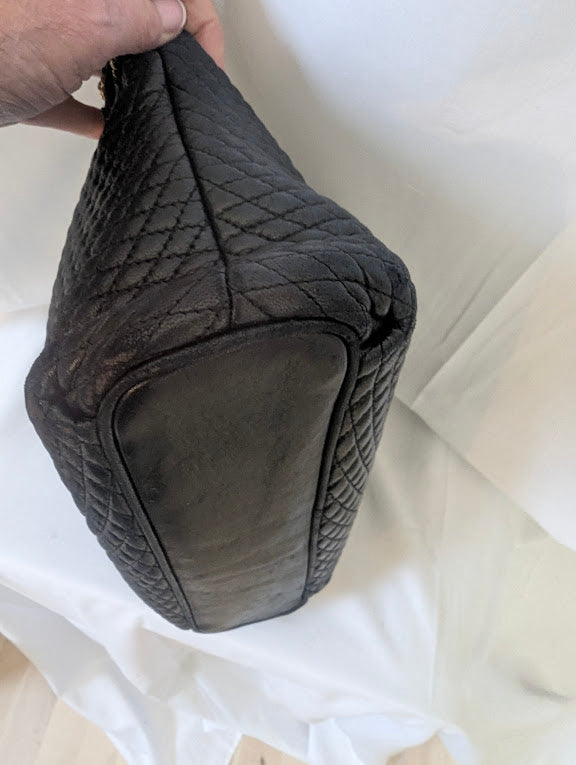 Bally Black Quilted Matelasse Shoulder Bag