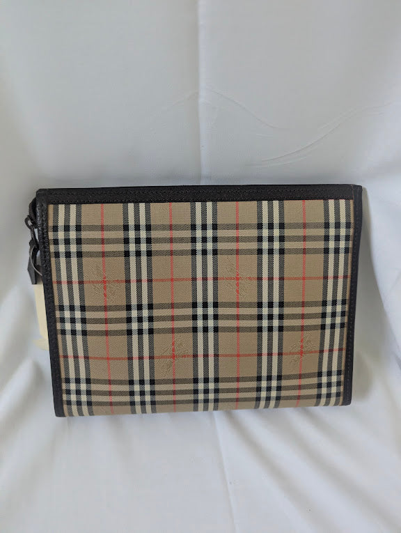 Burberry Beige Nova Check Clutch