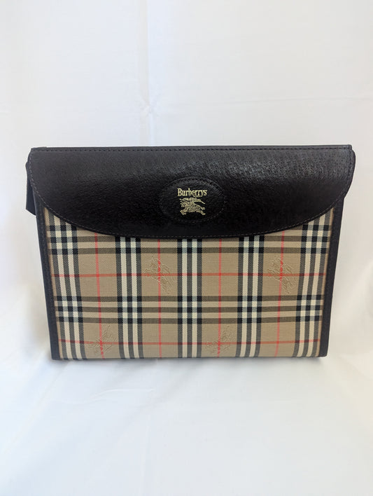 Burberry Beige Nova Check Clutch