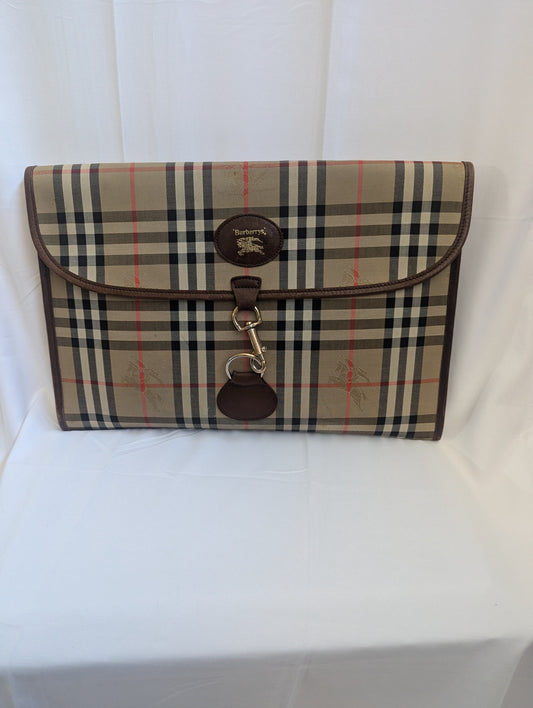 Burberry Nova Check Portfolio Clutch
