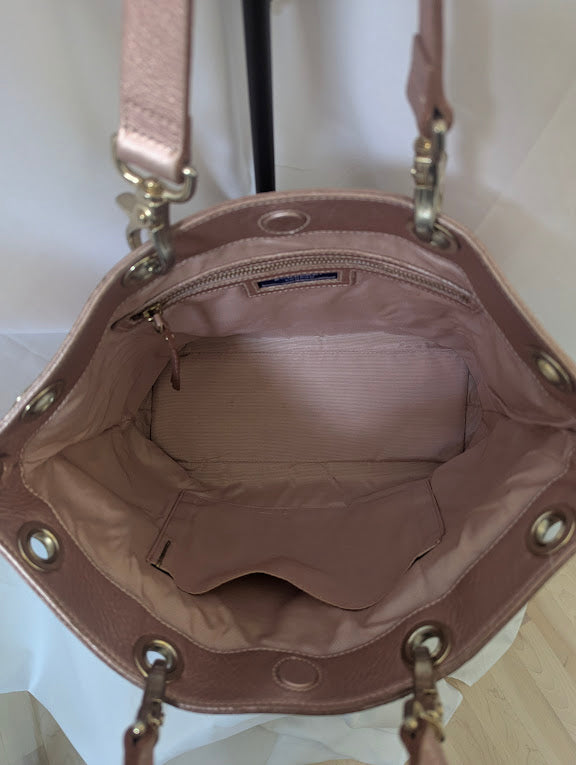 Burberry Pink Metallic Blue Label Shoulder Bag