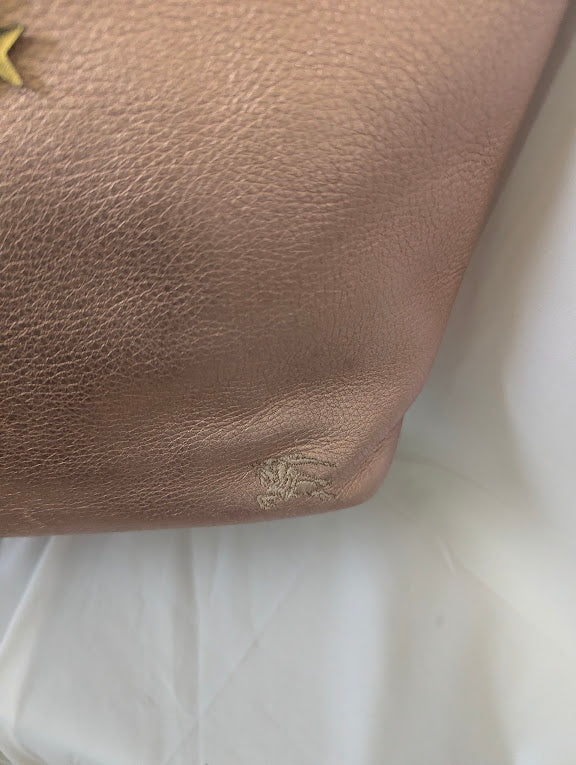 Burberry Pink Metallic Blue Label Shoulder Bag