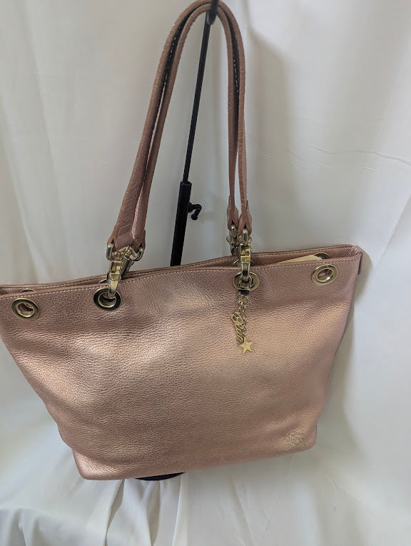 Burberry Pink Metallic Blue Label Shoulder Bag