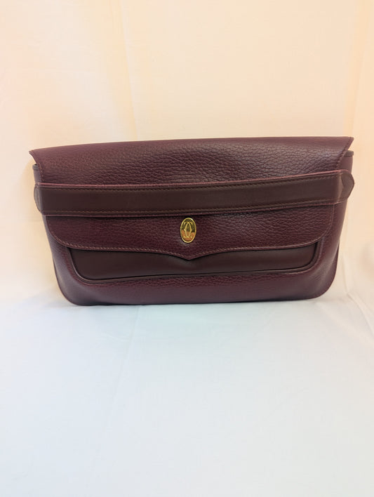 Cartier Vintage Bordeaux Burgandy Clutch