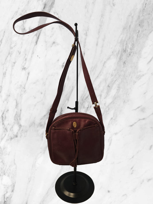Cartier Vintage Bordeaux Burgandy Trinity Crossbody Bag