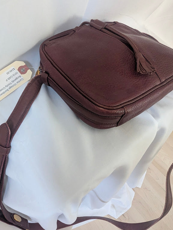 Cartier Vintage Bordeaux Burgandy Trinity Crossbody Bag