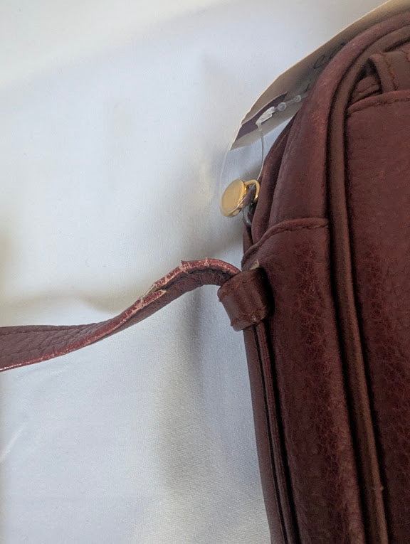 Cartier Vintage Bordeaux Burgandy Trinity Crossbody Bag