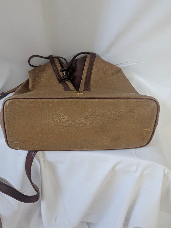 Cartier Vintage Trinity Tan and Burgandy Bucket Bag