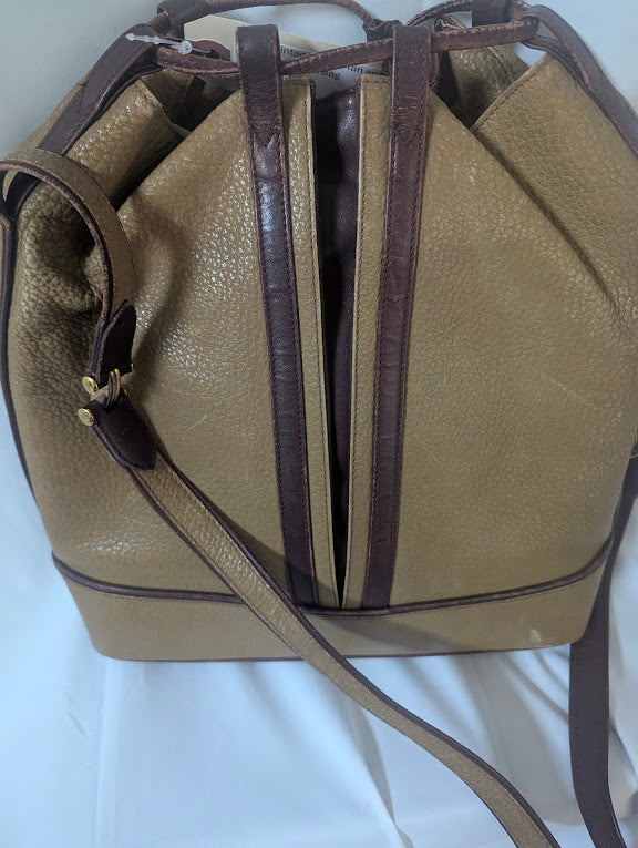 Cartier Vintage Trinity Tan and Burgandy Bucket Bag