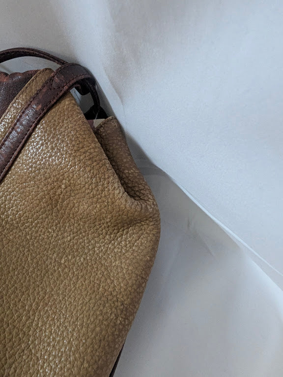 Cartier Vintage Trinity Tan and Burgandy Bucket Bag