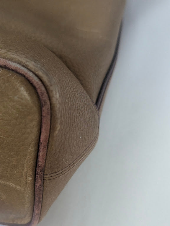 Cartier Vintage Trinity Tan and Burgandy Bucket Bag