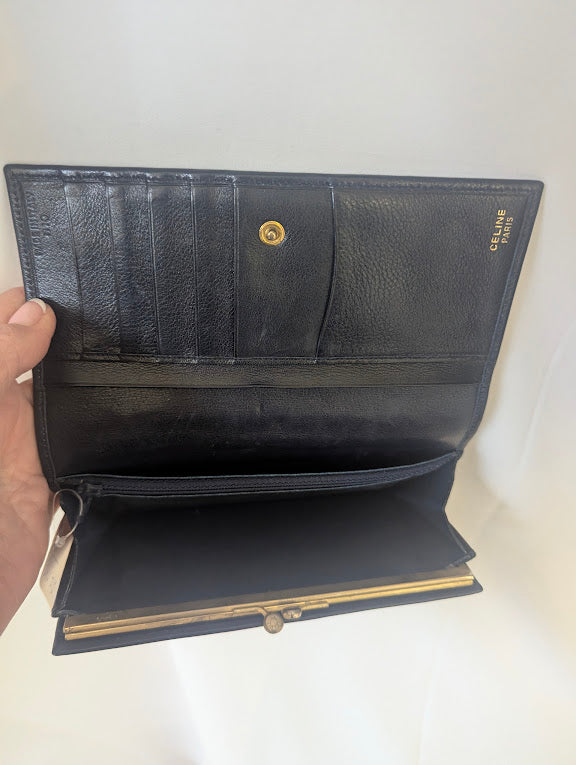 Celine Green Long Wallet