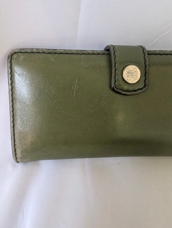 Celine Green Long Wallet
