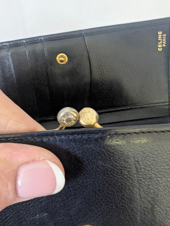 Celine Green Long Wallet