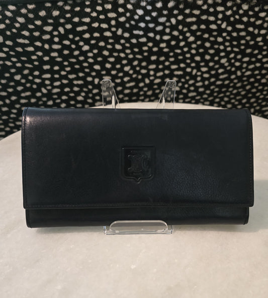Celine Navy Long Wallet