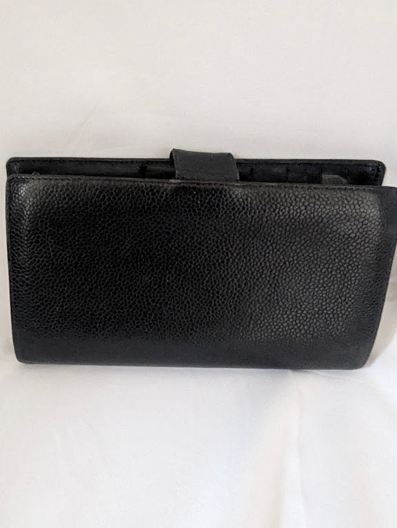 Chanel Black Caviar Long Wallet