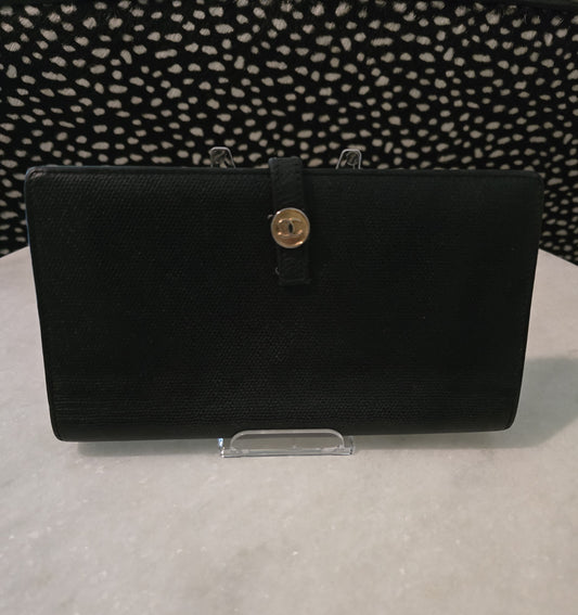 Chanel Black Wallet with Small Gold CC Logo