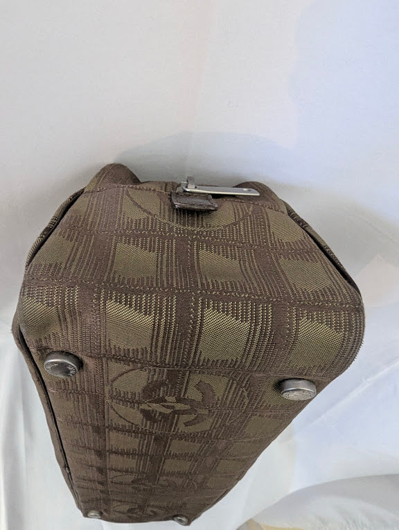 Chanel Brown Travel Line Handbag 2002-2003