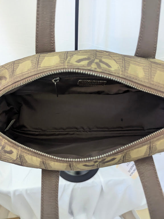 Chanel Brown Travel Line Handbag 2002-2003
