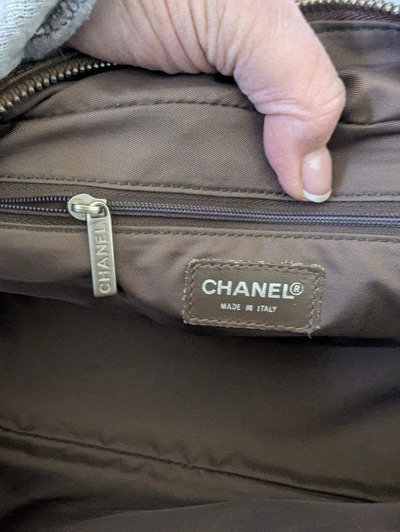 Chanel Brown Travel Line Handbag 2002-2003