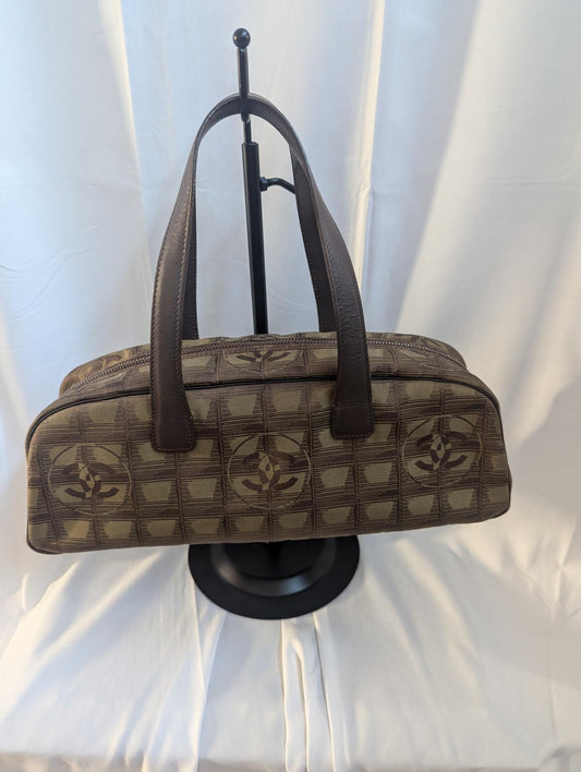 Chanel Brown Travel Line Handbag 2002-2003