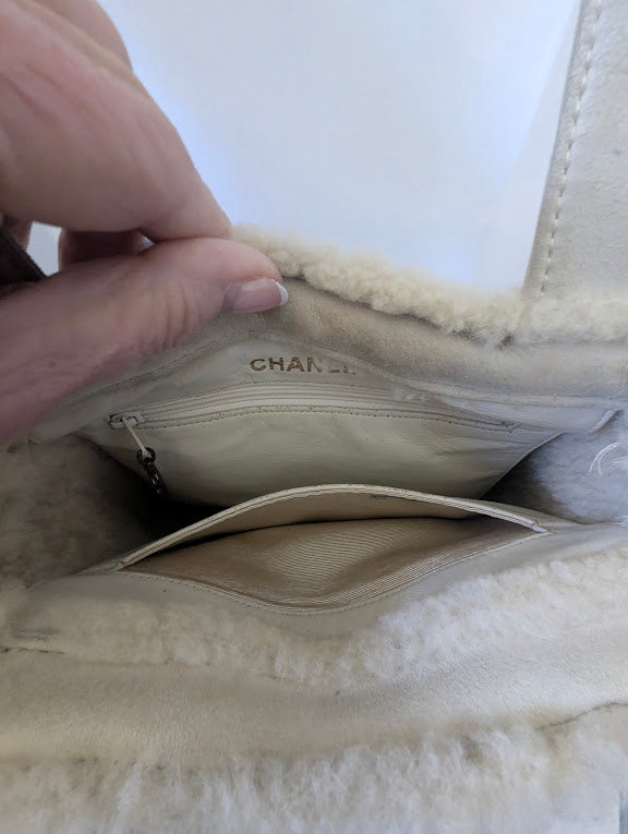 Chanel Fur and Suede Small Bag Late 1990's Series 5