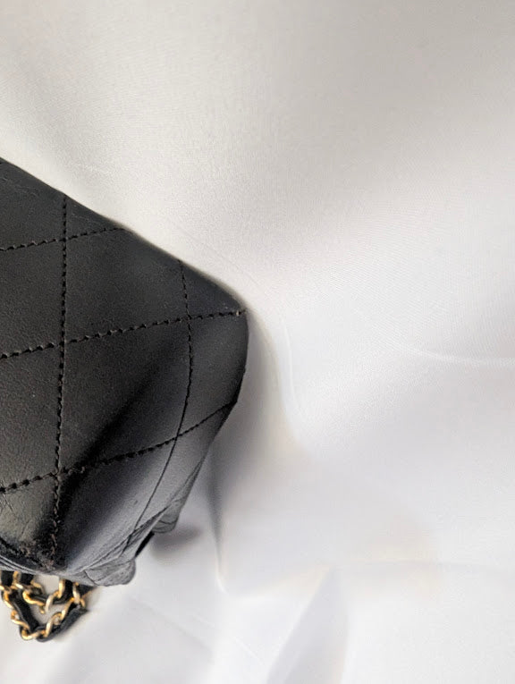 Chanel Vintage Paris Limited Edition Black Lambskin Double Flap Bag