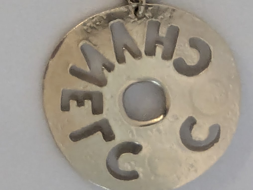 Chanel Pearl Embellished Logo Medallion Necklace