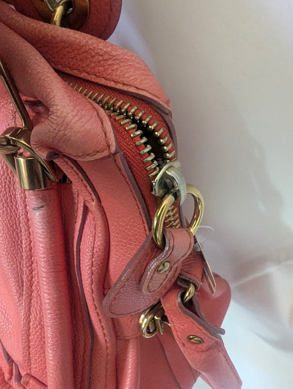 Chloe Pink Shoulder Bag with Gold Hardware